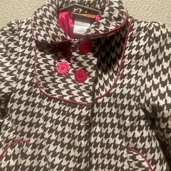 Penelope Mack LTD Girl Checkered Coat Size 24M - Picture 3 of 8